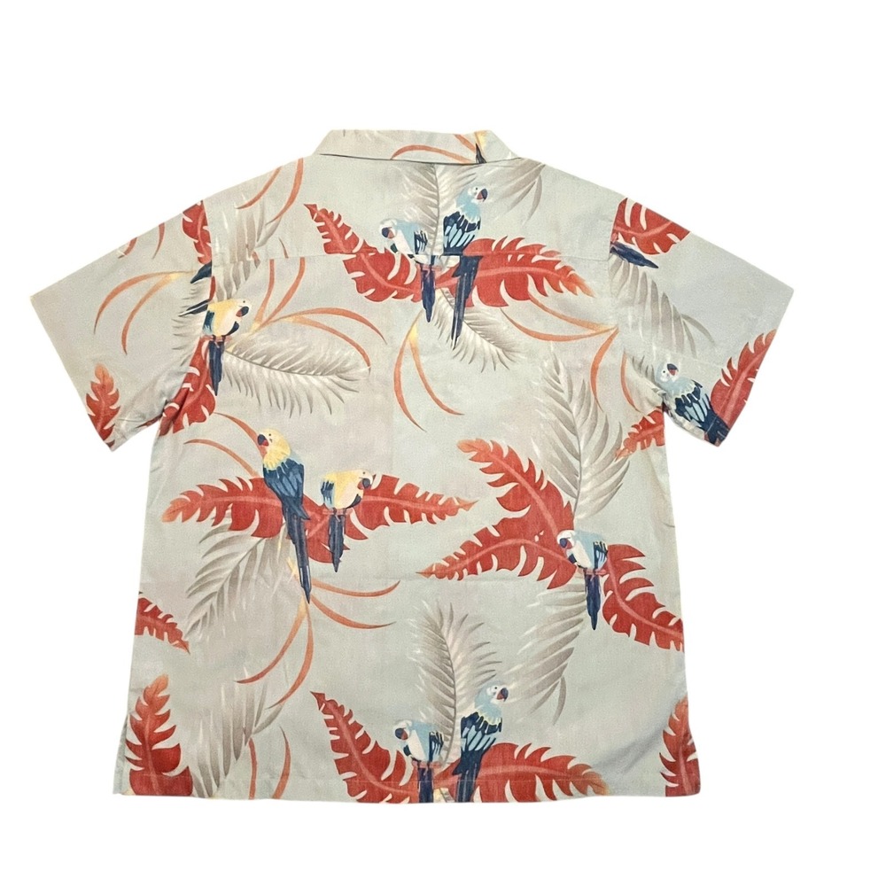 Barefoot In Paradise Hawaiian Shirt Mens Size XL SS Cotton Blue Parrots NWOT‎ - Picture 5 of 9